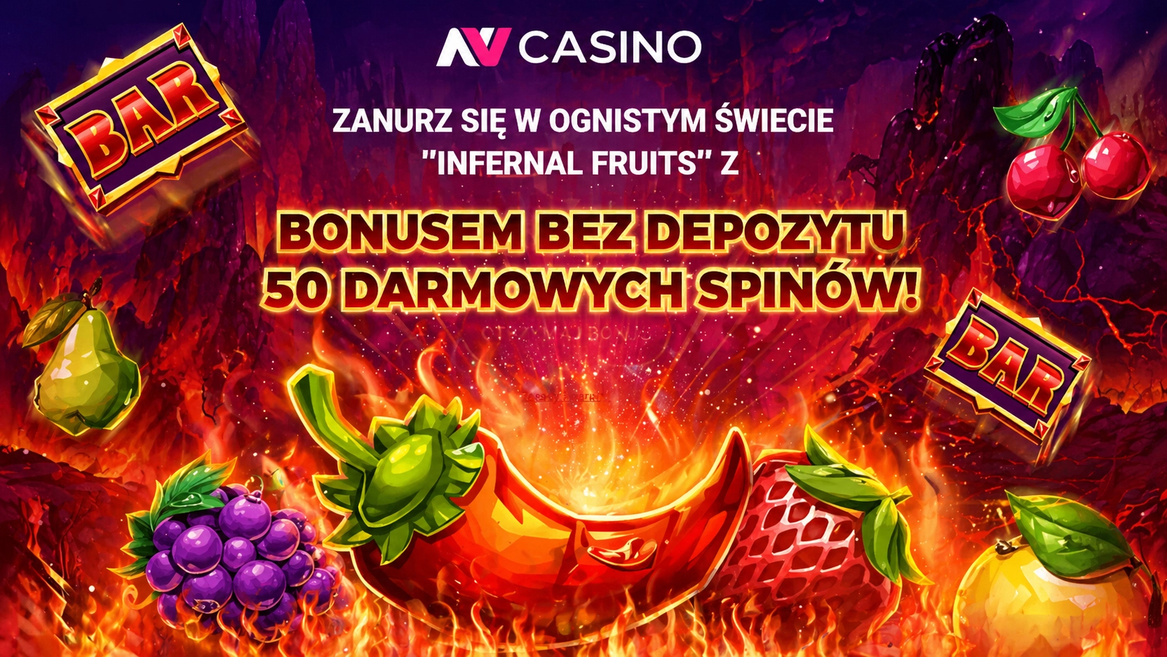 NV Casino code 50 spinów na Infernal Fruits