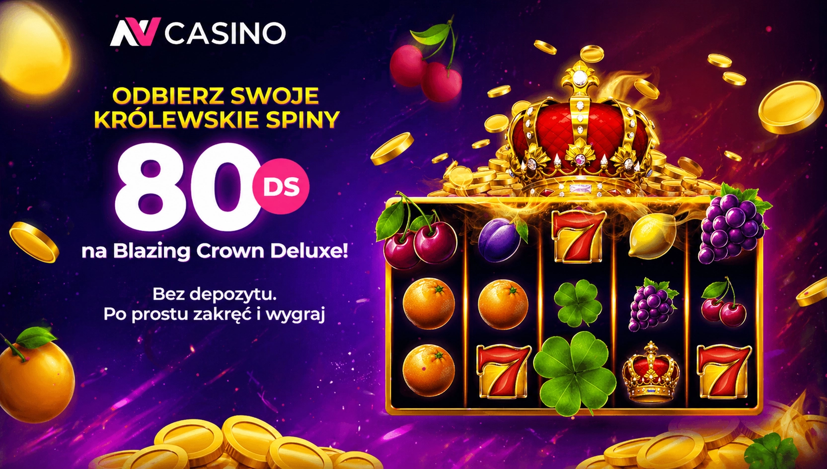 NV Casino code 80 spinów na Candy Corner