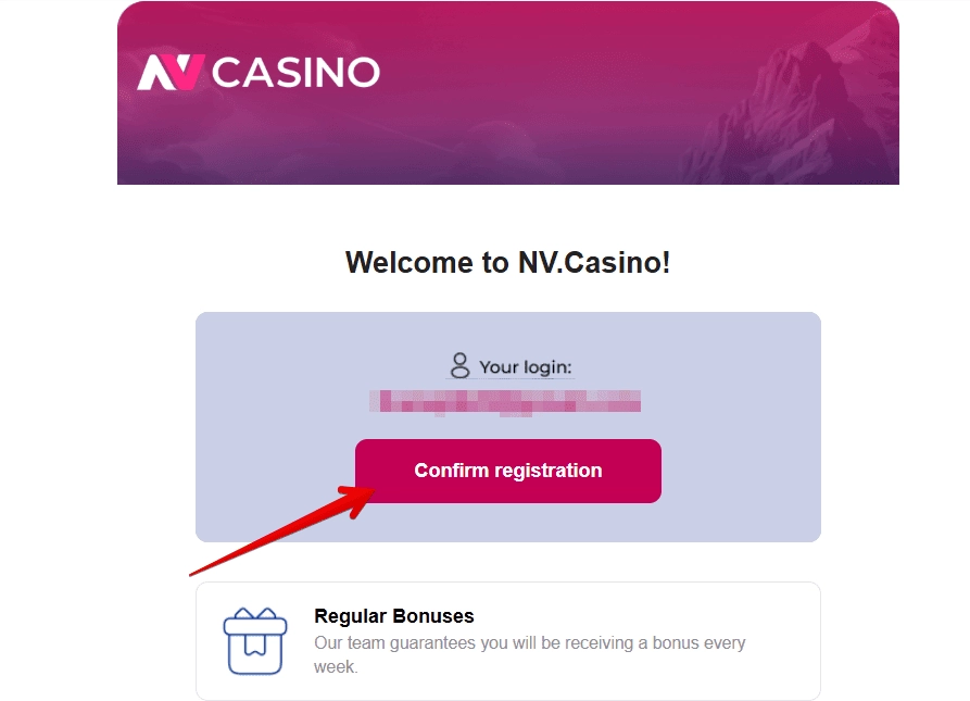 NV Casino code weryfikacja konta krok 4